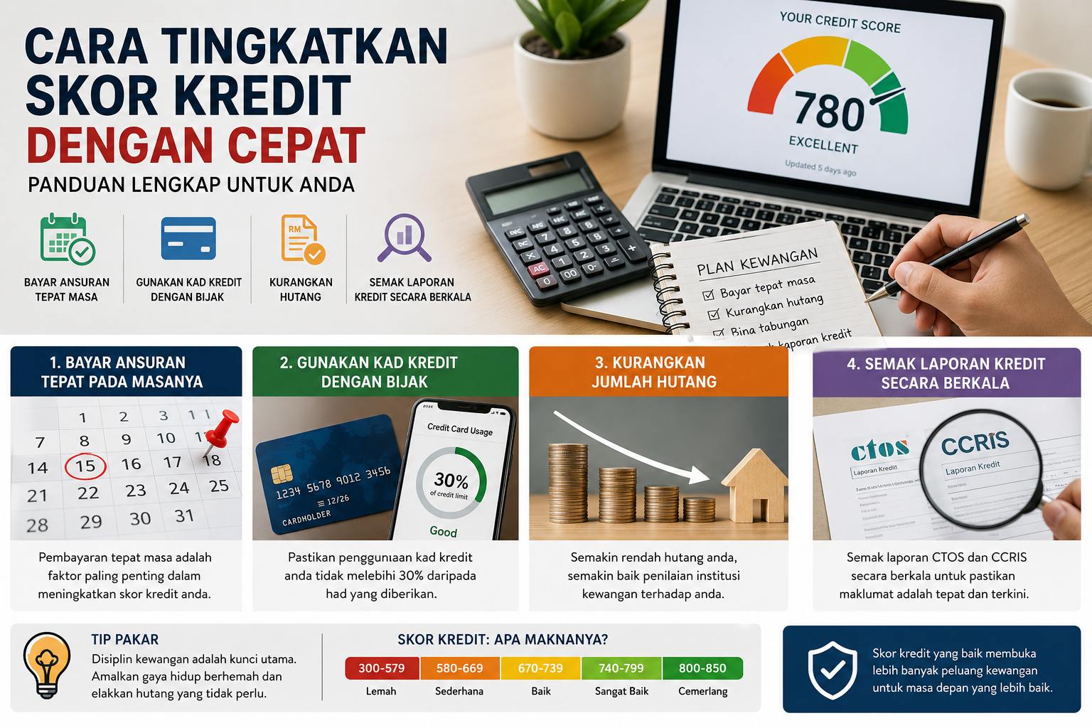Cara Tingkatkan Skor Kredit Dengan Cepat di Malaysia