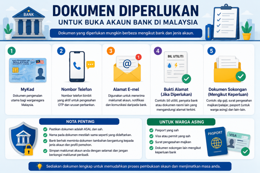 Dokumen Yang Diperlukan Untuk Buka Akaun Bank