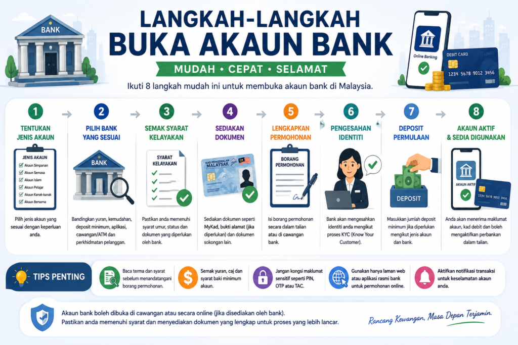 Cara Buka Akaun Bank di Cawangan