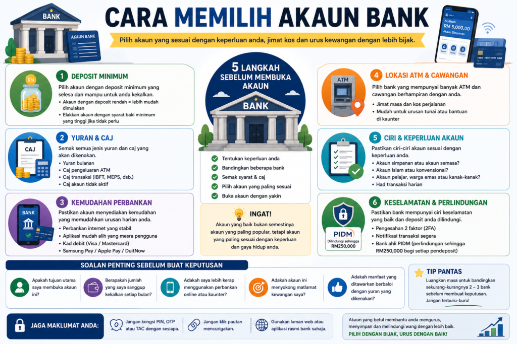 Cara Pilih Akaun Bank Yang Sesuai