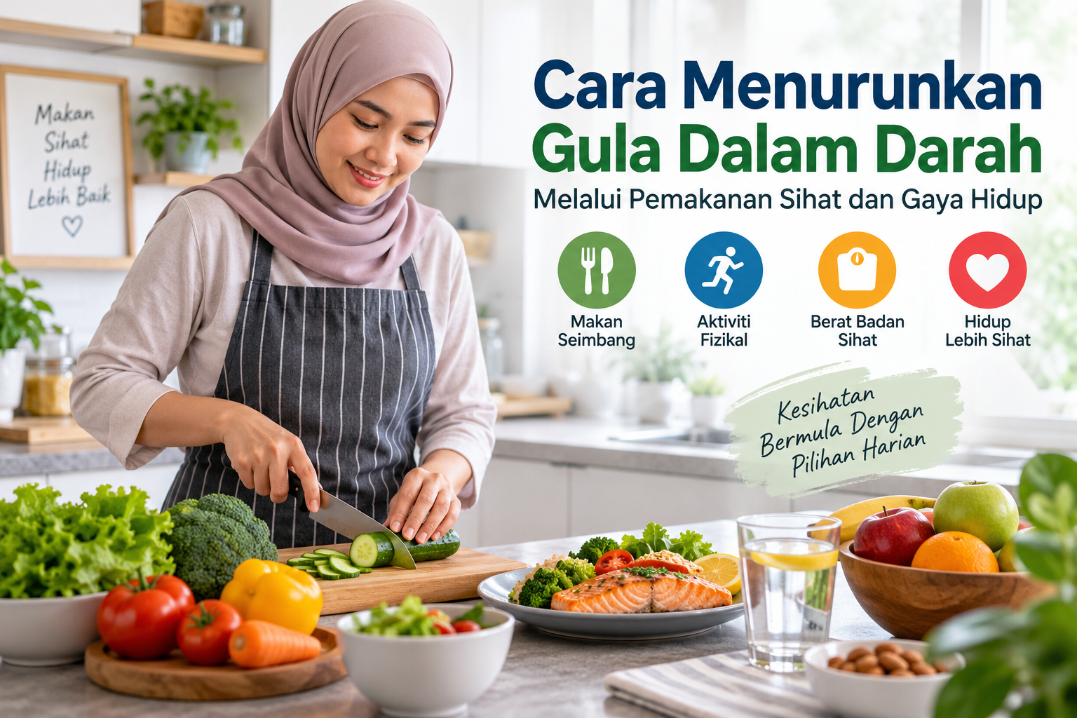 Cara menurunkan gula dalam darah melalui pemakanan sihat