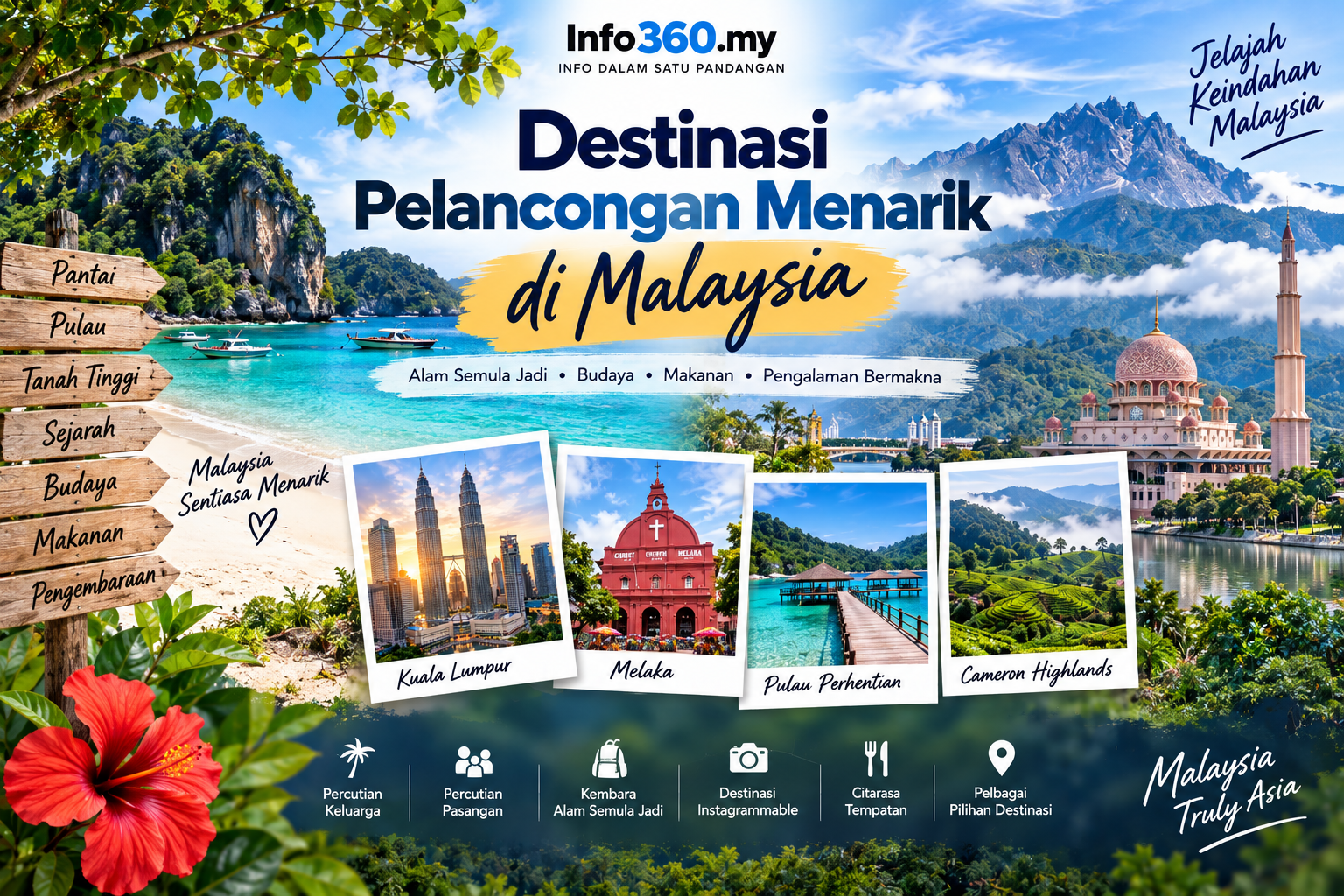 Destinasi pelancongan menarik di Malaysia