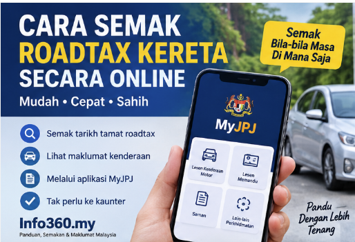 Cara Semak dan Renew Roadtax Kereta Secara Online